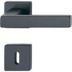 Kľučka Austin rozetová štvorcová, hliník, čierny matný