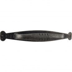 Úchytka Samos s platničkou, farba železa brunírovaná, 153.5/96mm