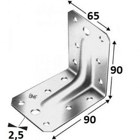 Simpson uholník ABR 90-B, 90x90x2,5x65 s prelisom