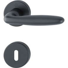 Kľučka Verona rozetová okrúhla, hliník, čierny matný