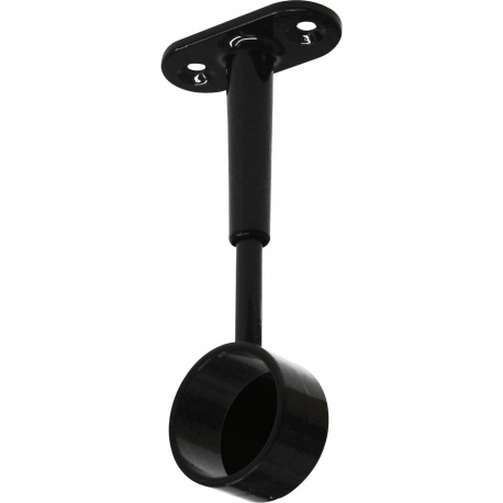 Držiak šatníkovéj tyče d-25mm čierny, stropný koncový